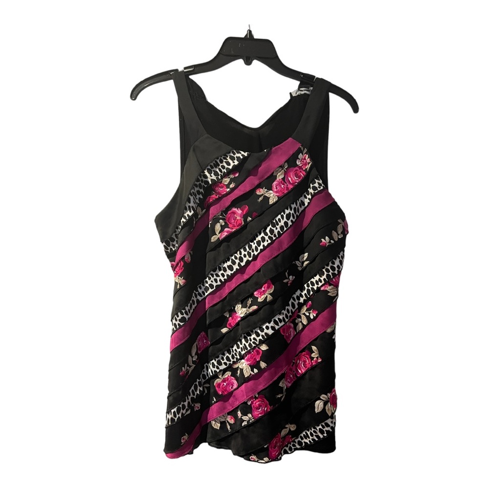 Whbm - Mixed Print Tie Back Halter Top - Size Med… - image 3